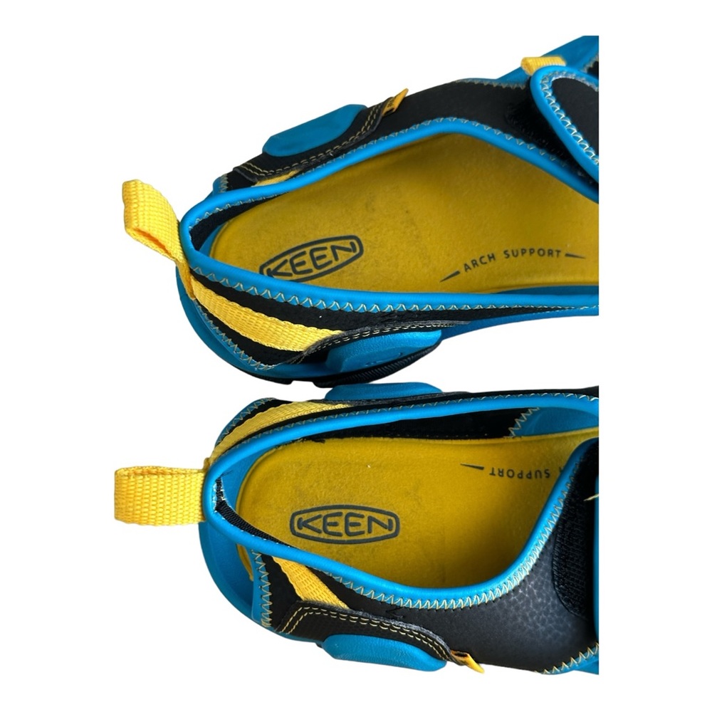Keen Big Kids Knotch Creek Open Toe Sandals Water Shoes Black Blue Size 5 - Picture 6 of 9